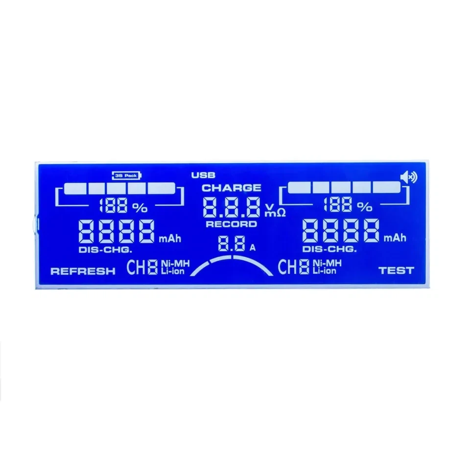 Afișaj LCD personalizat Ecran LCD cu segmente negative pentru afișajul încărcătorului
